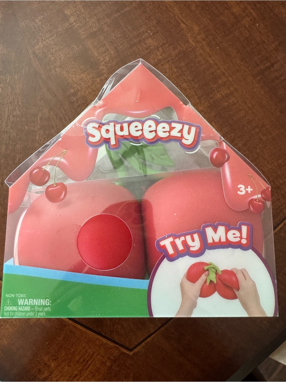 Squeezy Cherry Stress Toy - Red